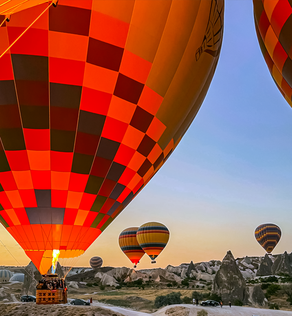 Cappadocia hot air balloon ride at sunrise
